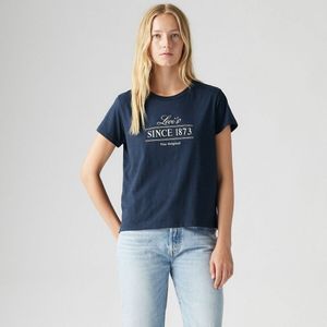 LEVI'S - T-shirt Boxy - Blauw - Katoen
