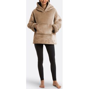 SO'HOME - Plaid Fleece Sweater - Beige - Unisex - 100% Gerecycled Polyester