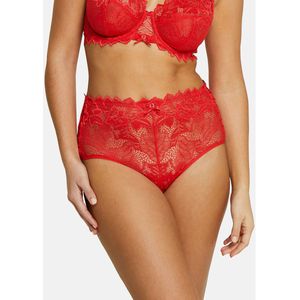 Hoge slip Arum Prima SANS COMPLEXE. Kant materiaal. Maten 42/44 FR - 40/42 EU. Rood kleur