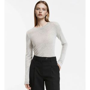 LA REDOUTE COLLECTIONS - T-shirt - Mêleegrijs - Lange Mouwen - Ronde Hals - Tencel/Lyocell