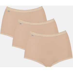 Set van 3 maxi slips Basic + SLOGGI. Katoen materiaal. Maten 50 FR - 48 EU. Beige kleur