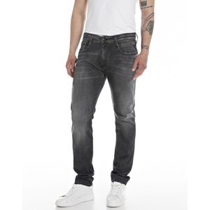 Slim jeans Anbass REPLAY. Katoen materiaal. Maten Maat 36 (US) - Lengte 34. Zwart kleur