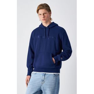Champion - Hoodie - Blauw - Katoen - Geborduurd Logo