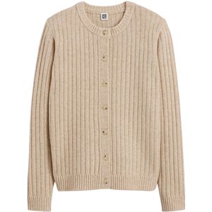 LA REDOUTE COLLECTIONS - Gebreid Vest - Mêleebeige - Polyester Materiaal