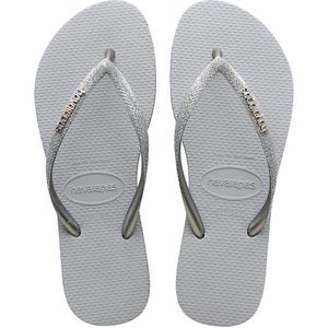 Teenslippers Slim Sparkle II HAVAIANAS. Rubber materiaal. Maten 35/36. Grijs kleur