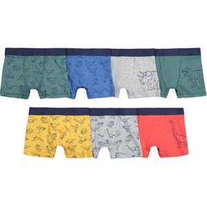 Set van 7 boxershorts, dinosaurus motieven LA REDOUTE COLLECTIONS. Katoen materiaal. Maten 6/7 jaar - 114/120 cm. Multicolor kleur