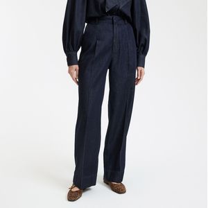 La Redoute Collections - Denim - Broek - Blauw - Hoge Taille - Wijde Pijpen