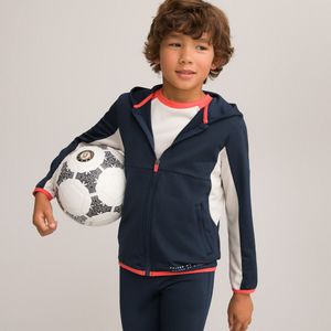 Zip-up hoodie in technisch materiaal LA REDOUTE COLLECTIONS. Polyester materiaal. Maten 7 jaar - 120 cm. Blauw kleur