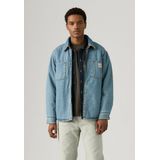 LEVI'S - Omkeerbaar Jasje - Blauw - Denim en Sherpa - Katoen