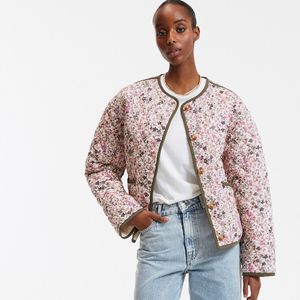 LA REDOUTE COLLECTIONS - Kort Gewatteerd Jasje - Bloemenprint - Katoen - Omkeerbaar