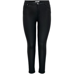 Gecoat skinny jeans ONLY CARMAKOMA. Imitatie leer materiaal. Maten 48 FR - 46 EU L32. Zwart kleur