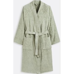 Badjas in badstof, kimono kraag, 450g/m², Haxel