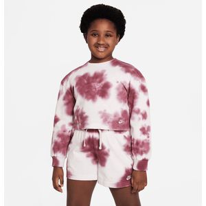 Cropped sweater met ronde hals NIKE. Katoen materiaal. Maten XS. Roze kleur