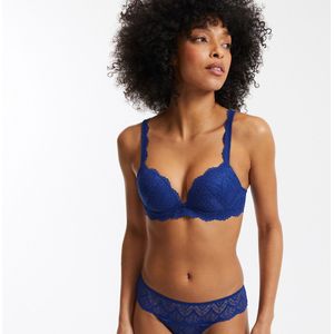 LA REDOUTE COLLECTIONS - Lison - Kanten Push-up BH - Blauw - Kant