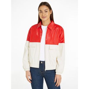 TOMMY HILFIGER - Kort Jasje - Tweekleurig - Wit/Rood - Polyester