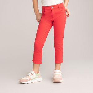 Slim 3/4 broek LA REDOUTE COLLECTIONS. Katoen materiaal. Maten 10 jaar - 138 cm. Oranje kleur