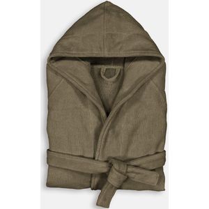 LA REDOUTE INTERIEURS - Trizie - Badjas met Kap - Kaki - Fluwelen Badstof