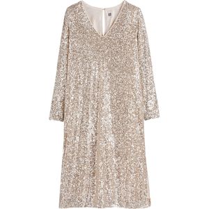 LA REDOUTE COLLECTIONS - Midi Jurk - Goudkleur - Polyester