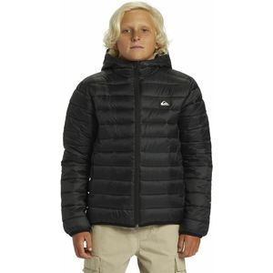 Donsjas met kap QUIKSILVER. Nylon/polyamide materiaal. Maten 14 jaar - 162 cm. Zwart kleur