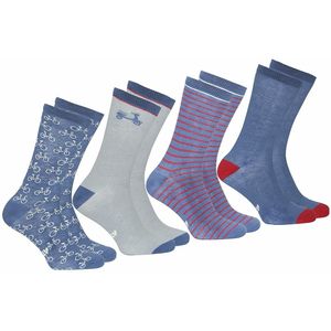 ATHENA - Kousen - Blauw - Set van 4 paar - Polyester materiaal