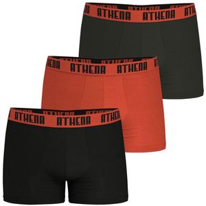 Set van 3 boxershorts Basic Color ATHENA. Katoen materiaal. Maten XL. Zwart kleur