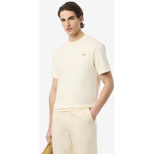 Lacoste - T-shirt - Beige - Dikke Jersey - Geborduurd Logo
