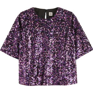 LA REDOUTE COLLECTIONS - Hemd - Violet - Polyester - Korte Mouwen