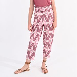 Bedrukte strakke broek MOLLY BRACKEN. Katoen materiaal. Maten XS. Roze kleur