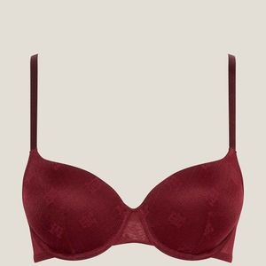 TOMMY HILFIGER - Monogram Lace - Balconette BH - Bordeaux - Nylon/Polyamide