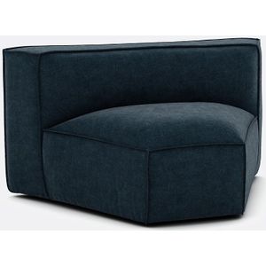 Modulaire open hoek, structuurfluweel Seven LA REDOUTE INTERIEURS. Getextureerd fluweel materiaal. Maten omkeerbare hoek. Blauw kleur