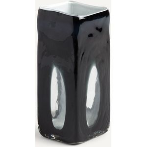 Odisha - Vaas - Zwart - Geblazen Glas