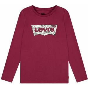 T-shirt met lange mouwen LEVI'S KIDS. Katoen materiaal. Maten 10 jaar - 138 cm. Rood kleur