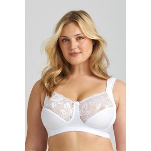 Miss Mary of Sweden Lovely Lace Katoenen beha zonder beugel met volledige cup 90B Wit