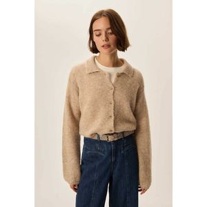 DES PETITS HAUTS - ANOUKA - Vest - Kastanje - Alpaca Materiaal - Lange Mouwen