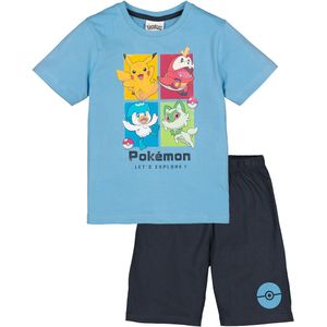 Pyjashort Pokémon POKEMON. Katoen materiaal. Maten 8 jaar - 126 cm. Blauw kleur