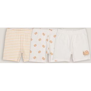 Set van 3 shorts LA REDOUTE COLLECTIONS. Katoen materiaal. Maten 1 mnd - 54 cm. Beige kleur