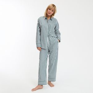La Redoute Collections - Signature Carlita - Gestreepte Pyjama - Groen - Popeline