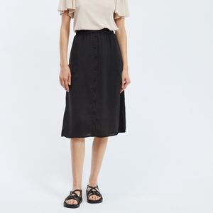 Midi rok VERO MODA. Polyester materiaal. Maten XS. Zwart kleur