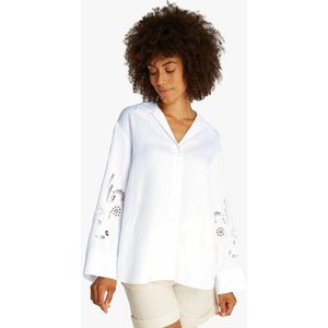 Blouse - Effen - Linnen - Lange Mouw - Losse Pasvorm