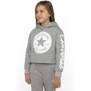 Korte Hoodie CONVERSE. Katoen materiaal. Maten 10/12 jaar - 138/150 cm. Grijs kleur