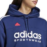 Hoodie House of Tiro France ADIDAS SPORTSWEAR. Katoen materiaal. Maten S. Blauw kleur