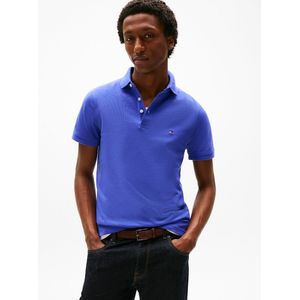 TOMMY HILFIGER - Slim Stretch Polo - Blauw - Katoen
