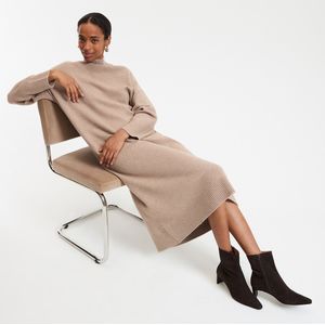 LA REDOUTE COLLECTIONS - Trui-jurk - Beige - Zacht Tricot
