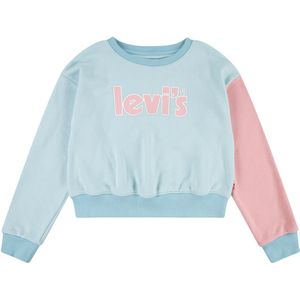 Sweater in molton met ronde hals LEVI'S KIDS. Katoen materiaal. Maten 14 jaar - 156 cm. Blauw kleur