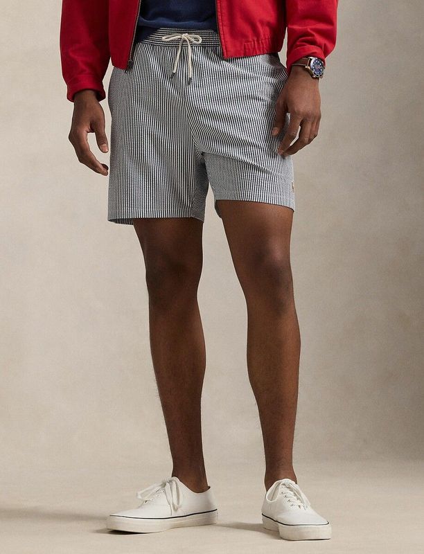 POLO RALPH LAUREN - Zwemshort - Blauw - Seersucker - Gestreept Motief