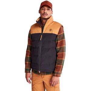 Bicolor bodywarmer TIMBERLAND. Katoen materiaal. Maten S. Zwart kleur