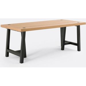 Eet-en speeltafel, 6 tot 10 personen Établie MAMA SHELTER X LA REDOUTE INTERIEURS. Hout materiaal. Maten 12 personen. Kastanje kleur