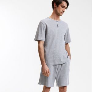 LA REDOUTE COLLECTIONS - Pyjashort T-shirt - Mêleegrijs - Bio Katoen