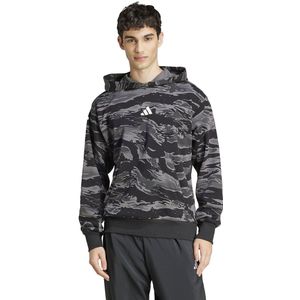 ADIDAS - Hoodie Essentiel Camo - Zwart - Katoen