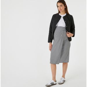 Zwangerschapsrok met wikkeleffect, in jersey LA REDOUTE COLLECTIONS. Polyester materiaal. Maten XL. Zwart kleur